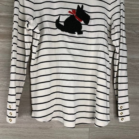 Women’s Charter Club Striped Scotty Dog Blouse - Picture 2 of 7
